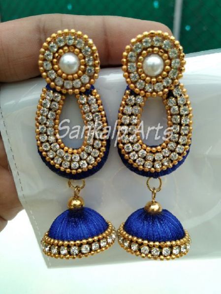 Silk Thread Earrings 02