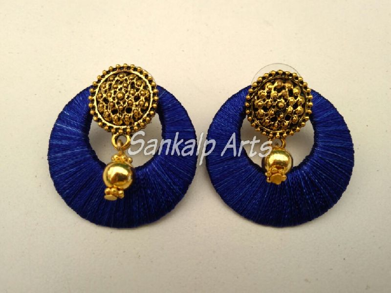 Silk Thread Earrings 03