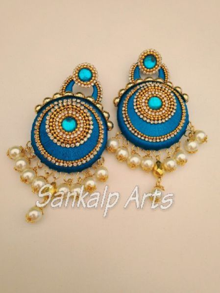 Silk Thread Earrings 04