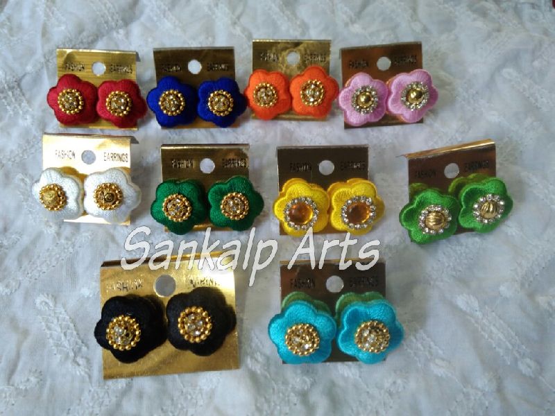 Silk Thread Earrings 05