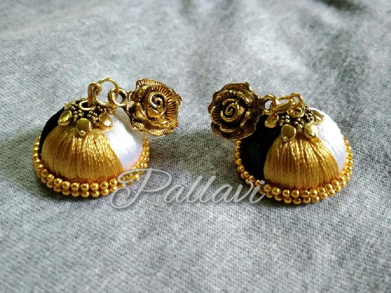 Silk Thread Earring Jhumka 04