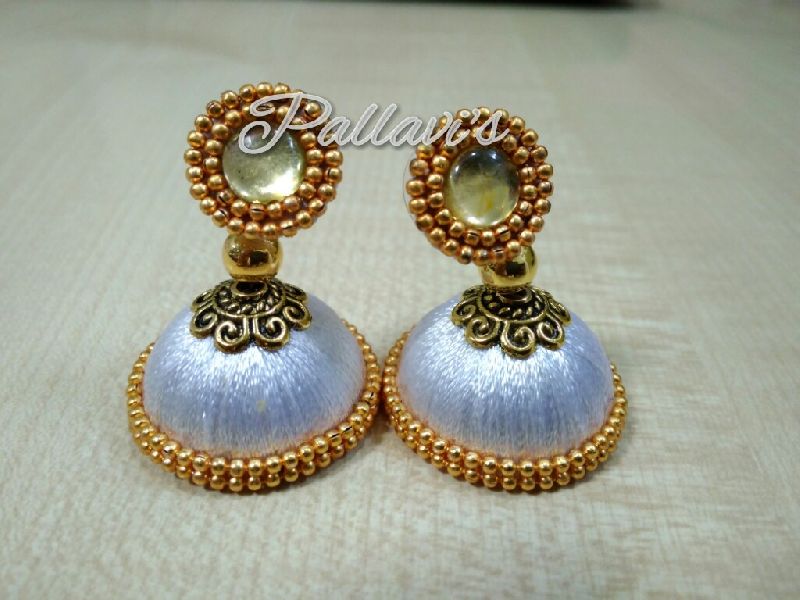 Silk Thread Earring Jhumka 06