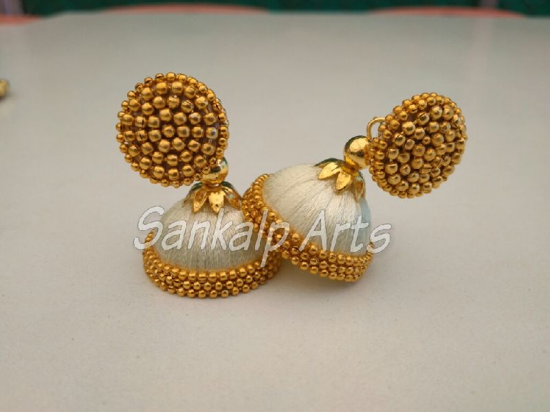 Silk Thread Earring Jhumka 07
