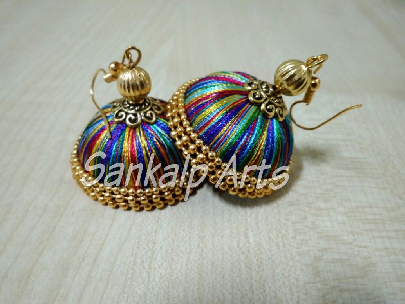 Silk Thread Earring Jhumka 11