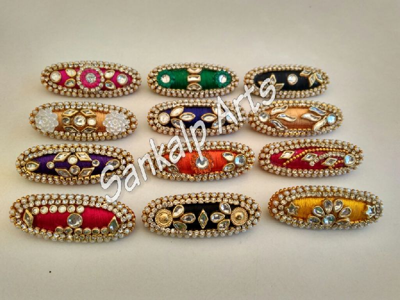 Silk Thread Saree Pins Straight