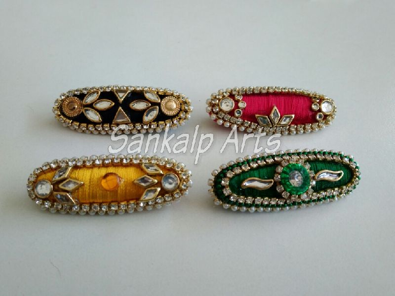 Silk Thread Saree Pins Straight