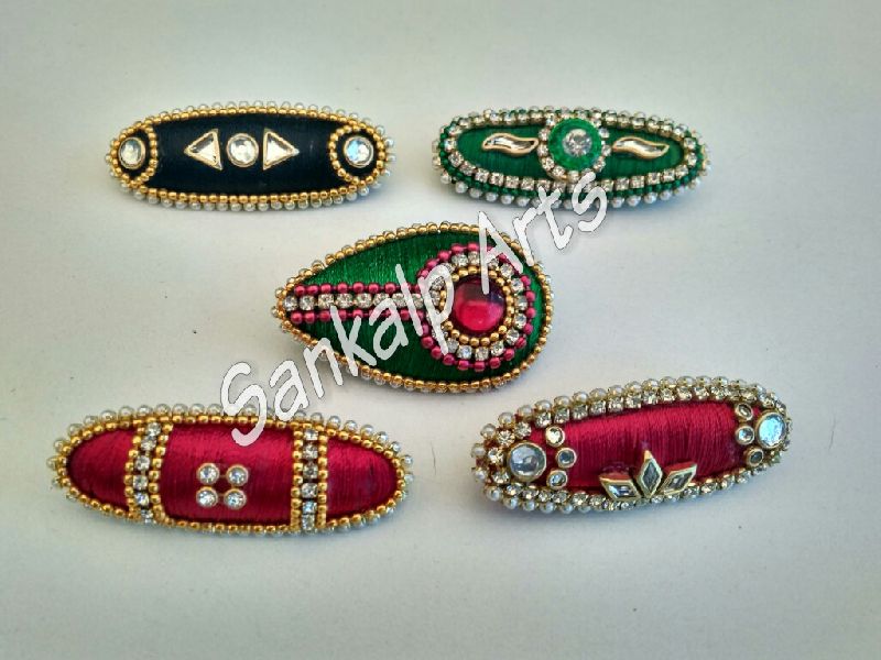 Silk Thread Saree Pins Straight