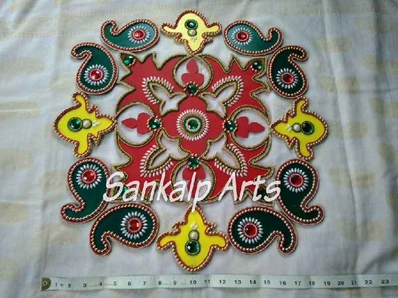 Wooden Base Rangoli Big