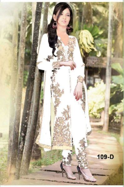 Printed Dress Material (Arjaan White)