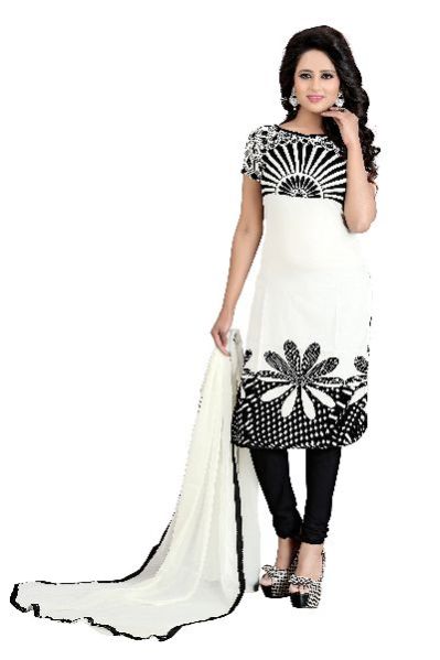 Printed Dress Material (Spider Black Suit)