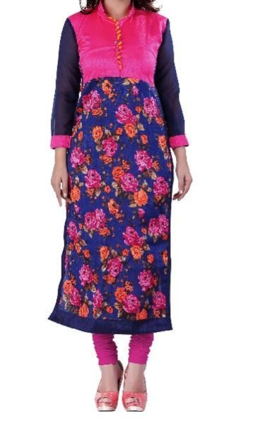 Rose Pink Cotton Kurtis