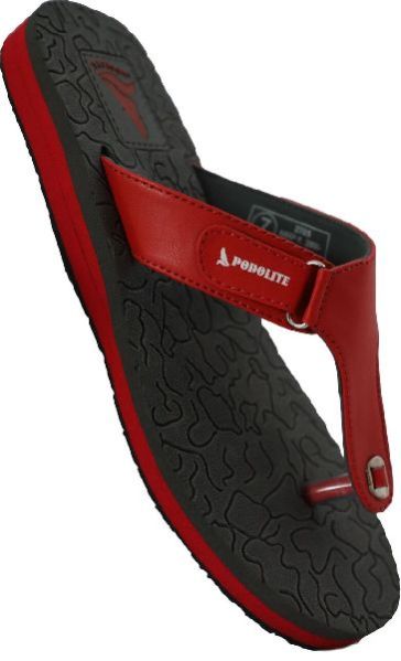 Women Podolite Basic Red Flip flop plus Ortho and MCP House Slipper 01