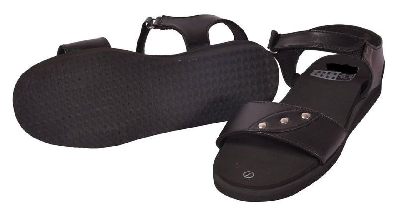 Women Podolite Croma Black Diabetic and Orthopedic MCP Sandal 01