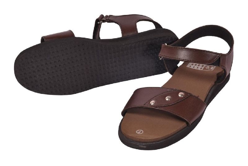 Women Podolite Croma Brown Diabetic and Orthopedic MCP Sandal 01