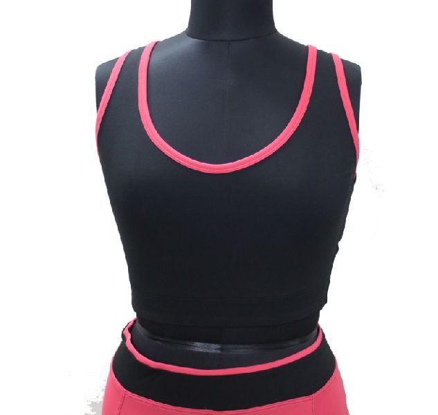 Black & Pink Sports Bra 01
