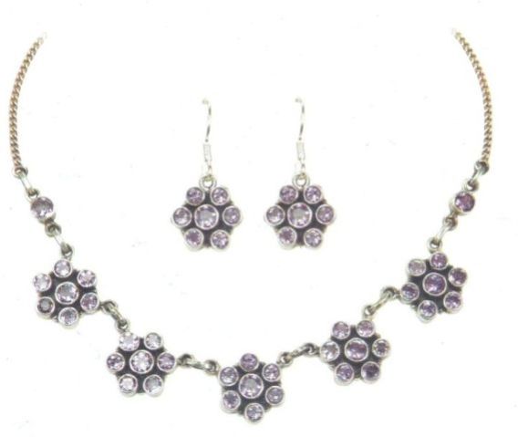 Silver Necklace Set (GA - NS 0022)