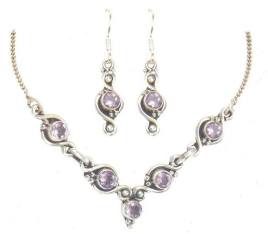 Silver Necklace Set (GA - NS 0028)