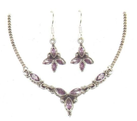 Silver Necklace Set (GA - NS 0029)