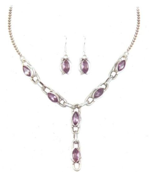 Silver Necklace Set (GA - NS 0032)