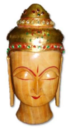 Wooden Buddha Head