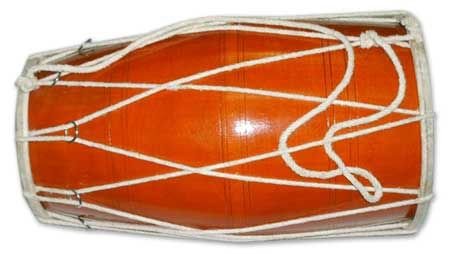 Wooden Dholak with Rope