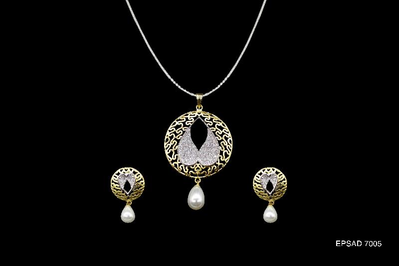 American Diamond Pendant Set 04