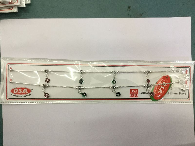 810 Hallmark Silver Anklet 01