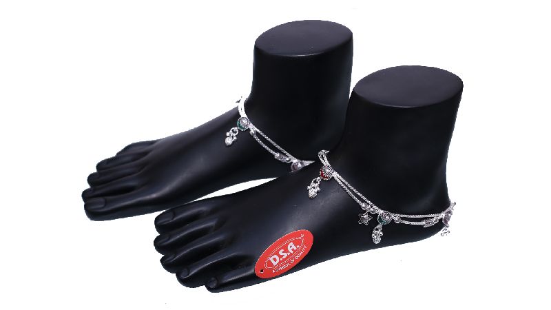 Silver Fancy Anklet 01