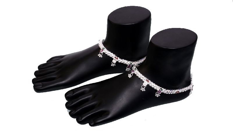 Silver Fancy Anklet 04