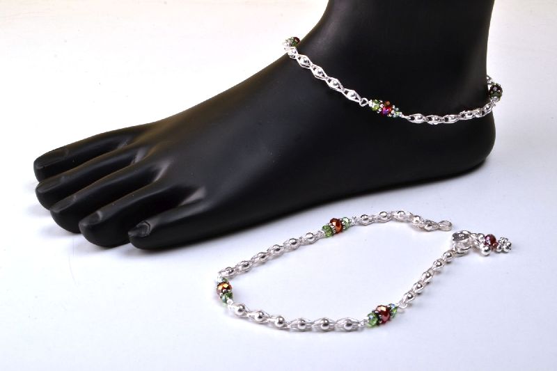 Silver Fancy Anklet 05