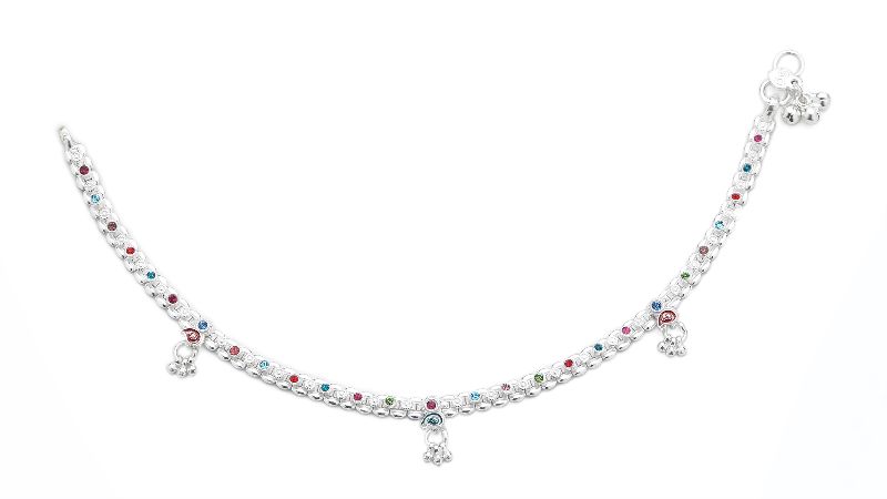 Silver Fancy Anklet 07