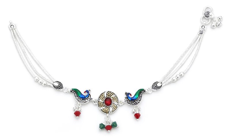 Silver Fancy Anklet 08