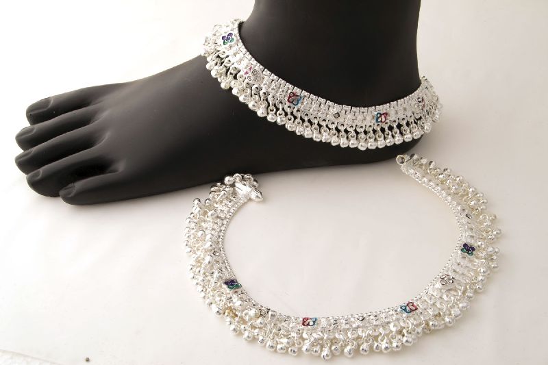 Silver Ghungroo Anklet 01