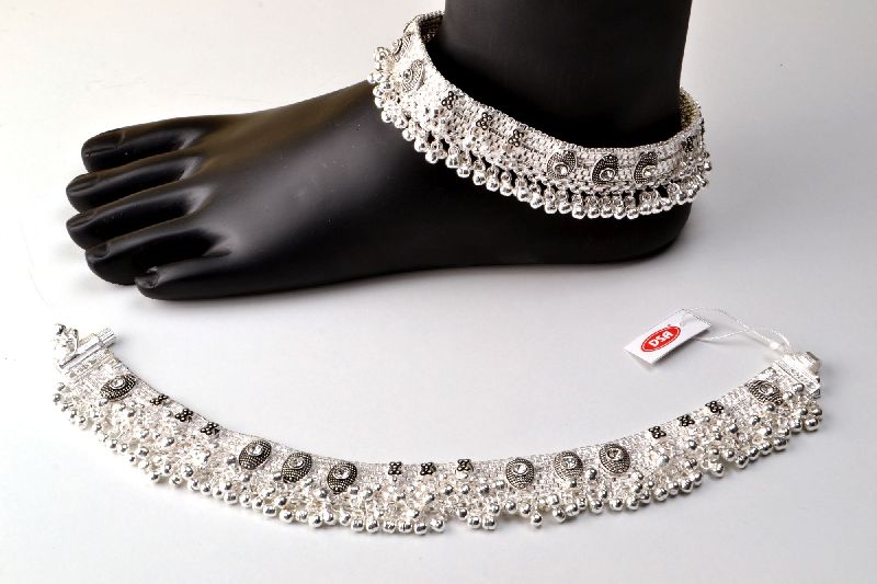 Silver Ghungroo Anklet 02