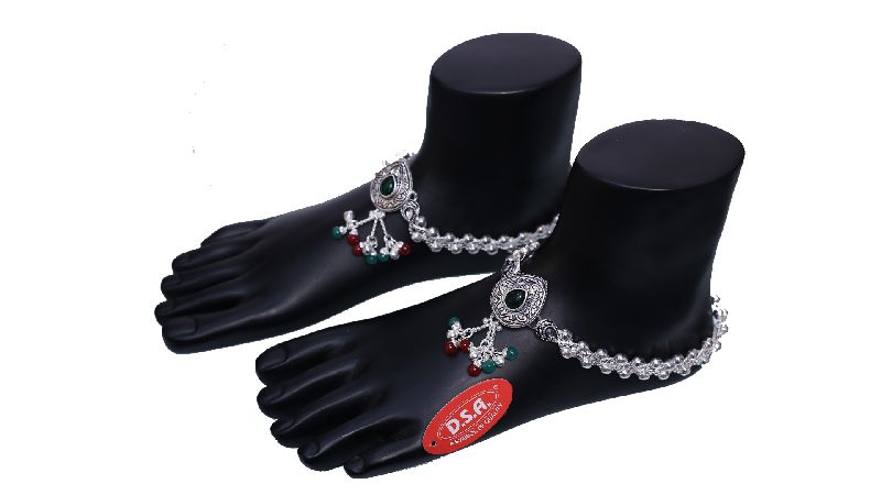 Silver Pendal Anklet 02