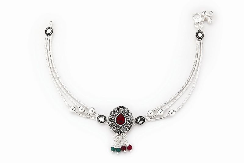 Silver Pendal Anklet 04