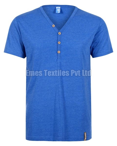 Mens V Neck Half Sleeve T-Shirts