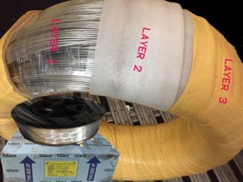 Coil - Exhibiting Multi - Layered HDPE Fabric Strapped with BOPP Tape