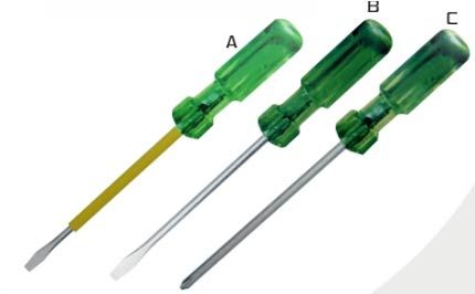Screw Drivers with Cellulose Acetate Handle