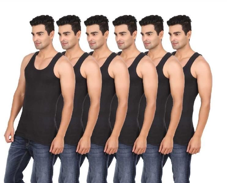 Classic Men Vest Rib Black 01