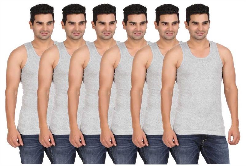 Classic Men Vest Rib Melange 01