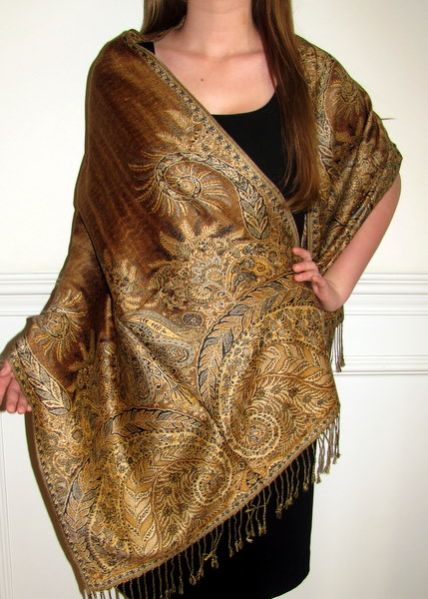 Designer Silk Pashmina Shawl 01