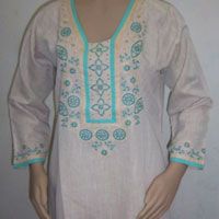 Cotton Chikankari Kurti 01