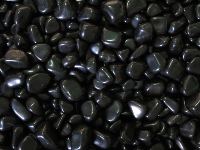 Black Agate Polished Pebbles