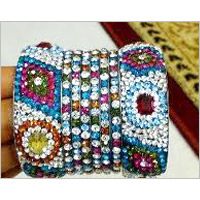 Fancy Glass Bangle Set (06)