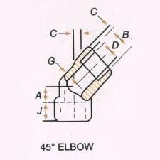 45 Degree Socket Weld Elbow