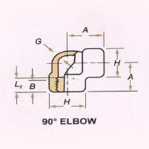 90 Degree Forged Threaded Elbow