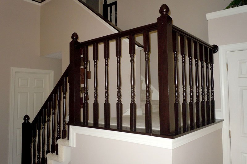 Wooden Stair Railing 01