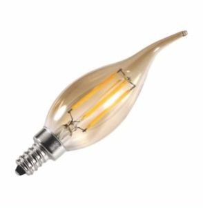 6Watt Candle Shaped LED Filament Lamp