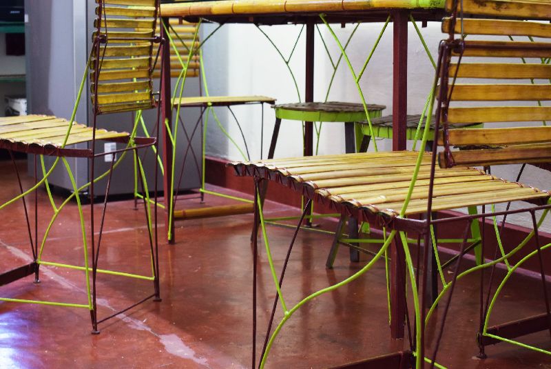 Bamboo Dining Table Set 01